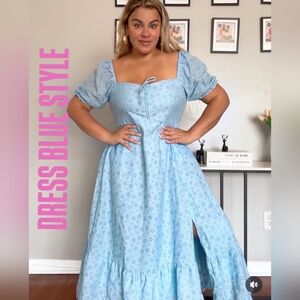 Plus Size Summer Dresses Women - Eyelet Bridal Shower Grauation Easter Spring